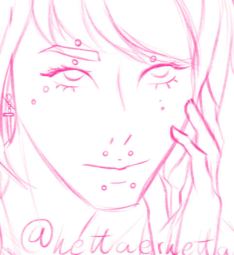 Max LiS w/ piercings sketch